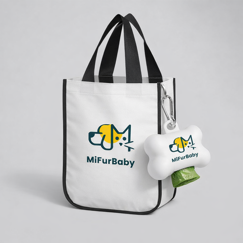 Free MiFurBaby tote bag and poop bag dispenser
